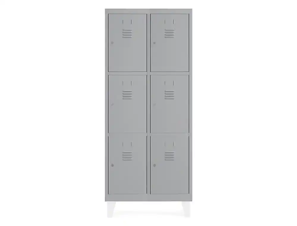 [169552] Taquilla metalica rocada 300 2 modulos x 3 puertas gris 620x500x1800 mm