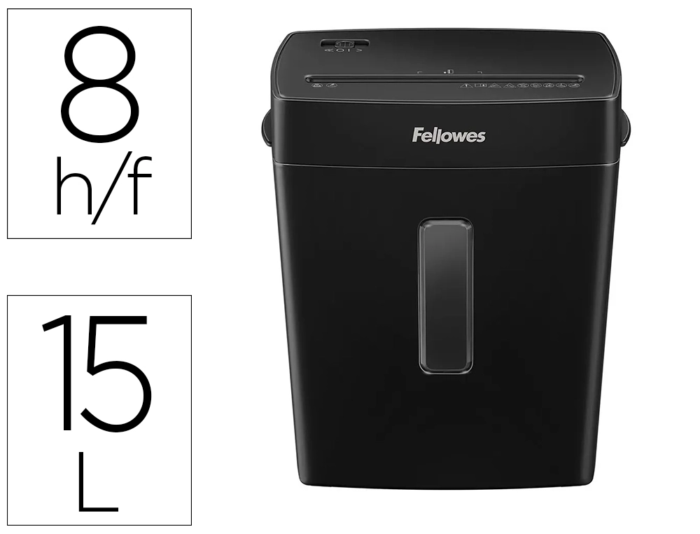 [169490] Destructora de documentos fellowes p-42c capacidad 8h seguridad p4 grapas y tarjetas papelera 15 l