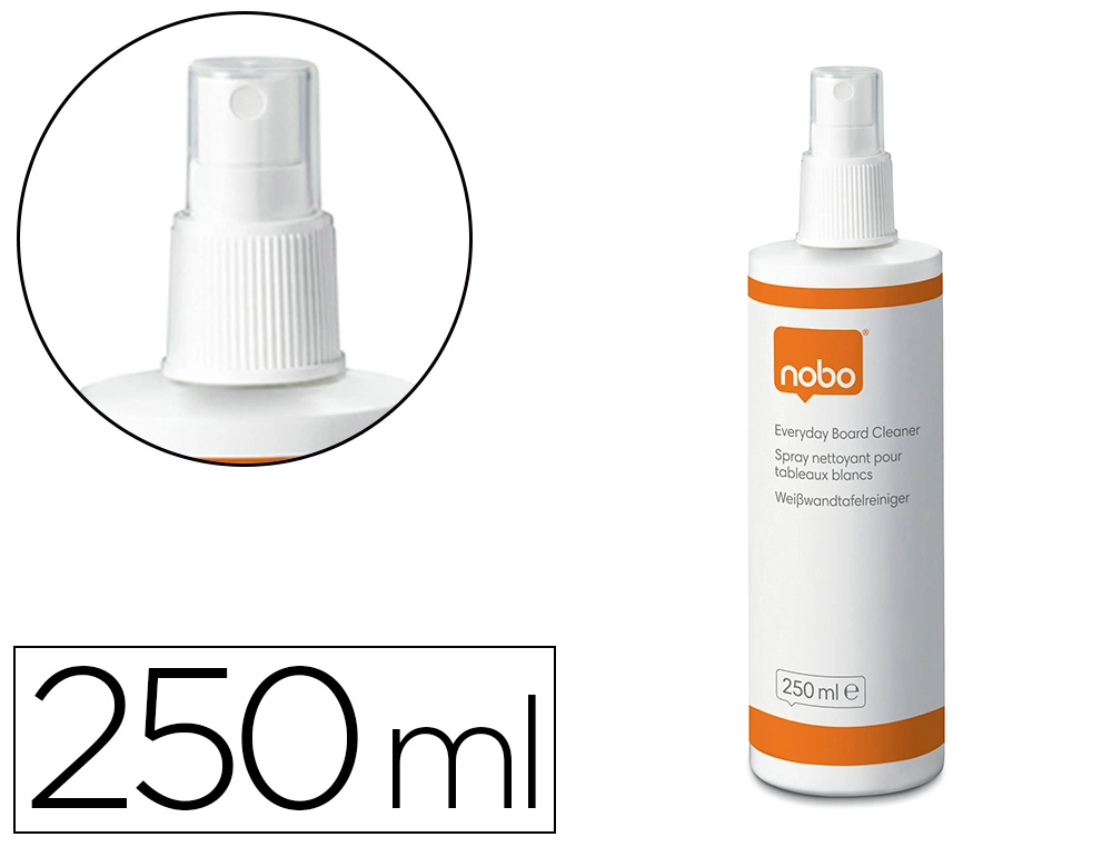 [169305] Limpiador de pizarra blanca nobo bote pulverizador de 250 ml