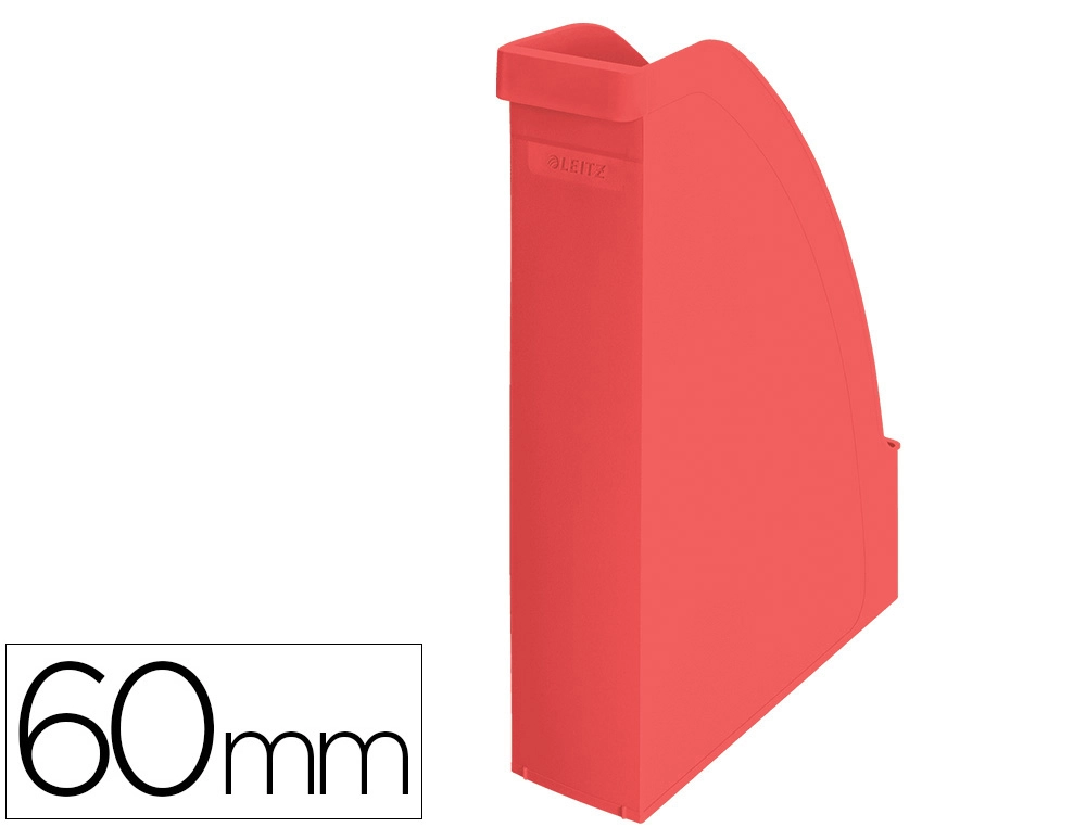 [169271] Revistero leitz recycle plastico lomo 60 mm rojo 78x308x278 mm