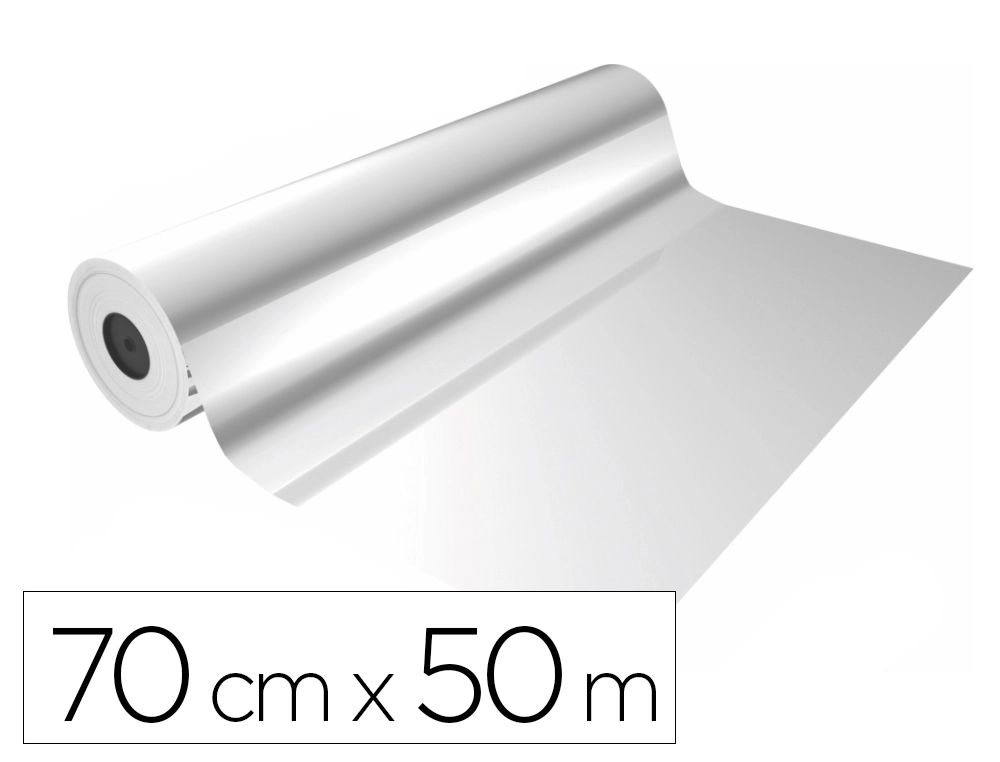 [169199] Papel de regalo basika polipropileno transparente bobina ancho 70 cm longitud 50 m