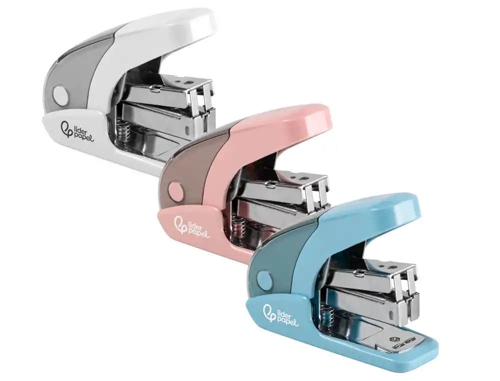 [169171] Grapadora liderpapel micro con regalo de caja de 1000 grapas 24/6 26/6 capacidad 20 hojas