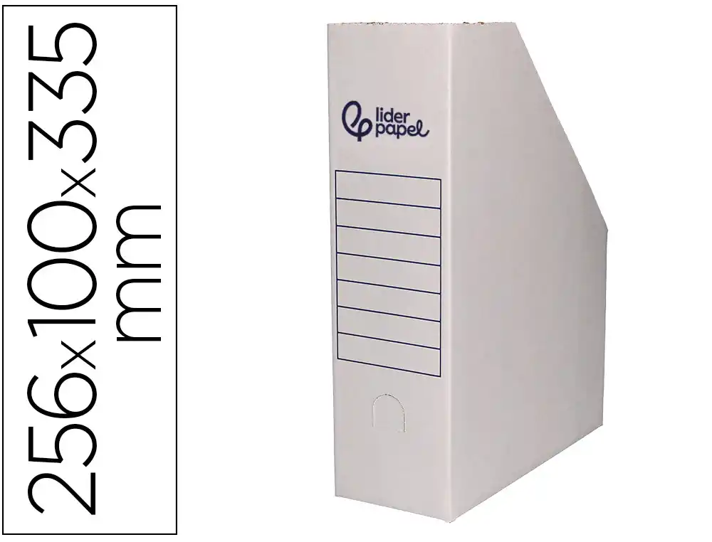 [169155] Revistero liderpapel ecouse carton 100% reciclado color blanco 256x100x335 mm