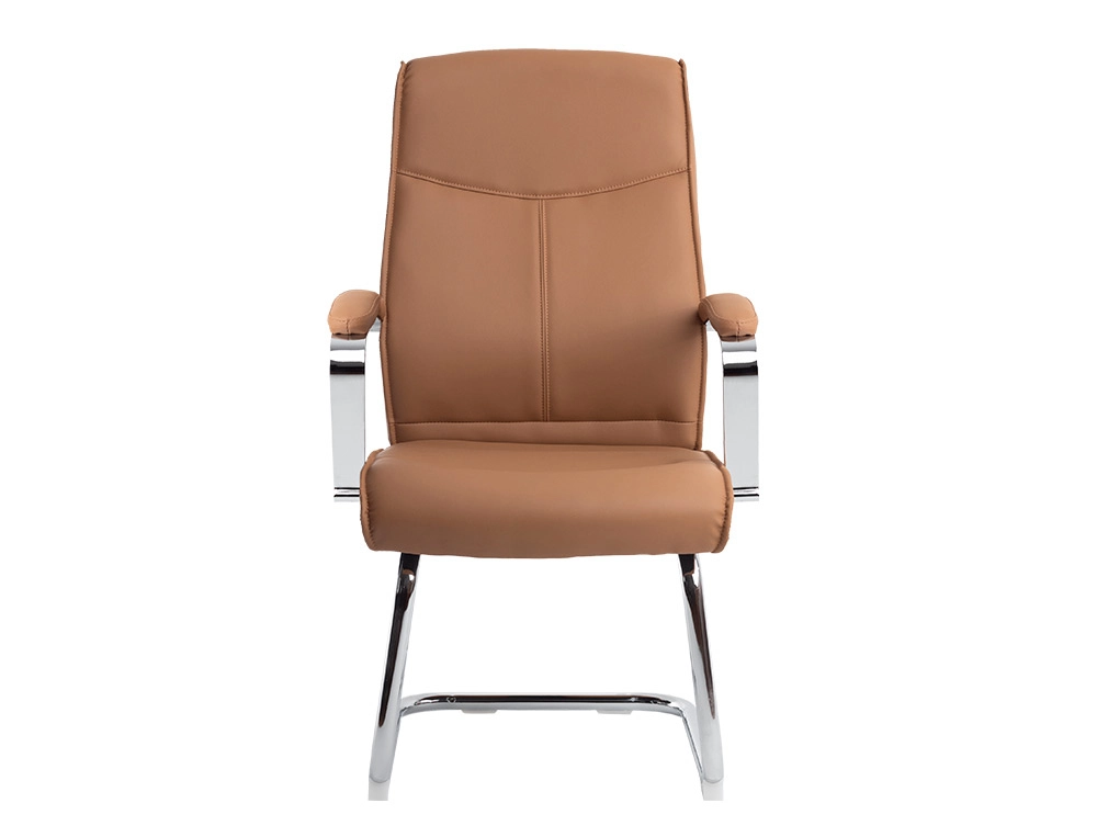 Silla q-connect escritorio mod ena simil piel base metalica alt max 1050 anc 630 prof 650 color crema