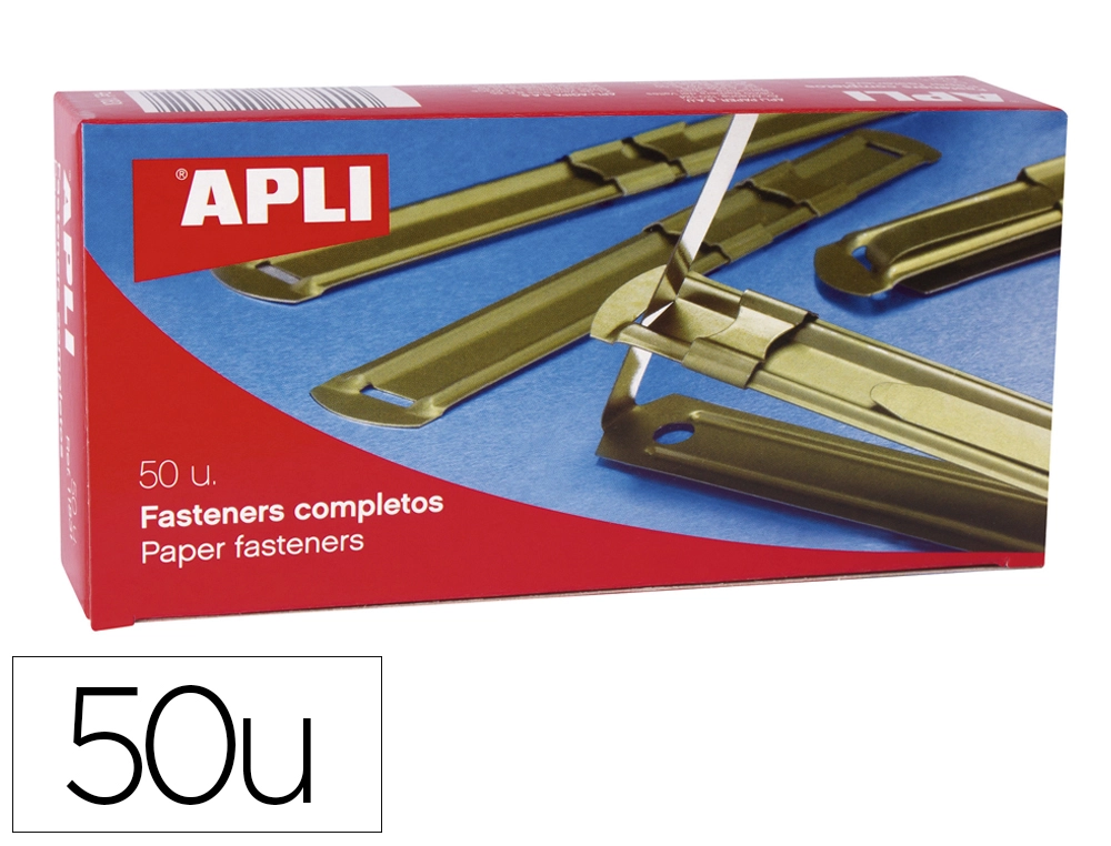 [168139] Encuadernador fastener dorado apli caja de 50 unidades