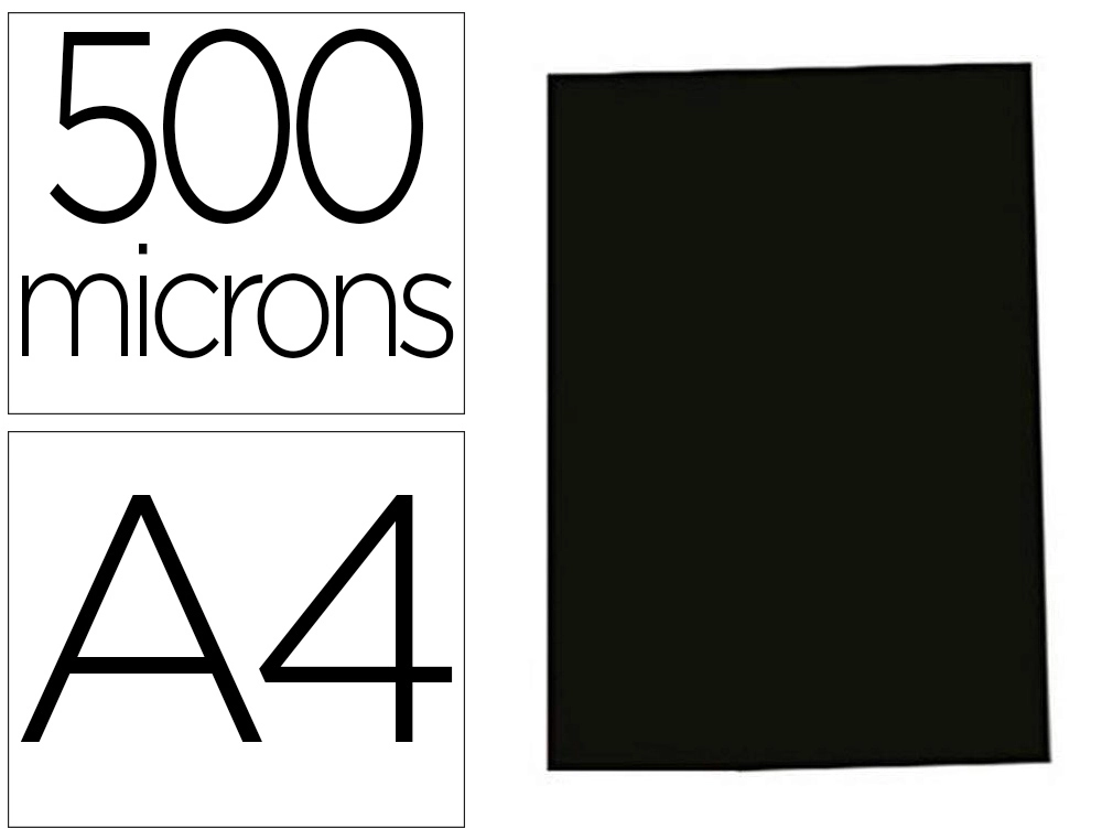 [168041] Tapa de encuadernacion gbg polipropileno polycover opaca 500 mc din a4 color negro pack de 100 unidades