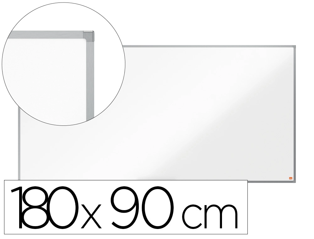 Pizarra blanca nobo essence acero lacado 1800x900 mm