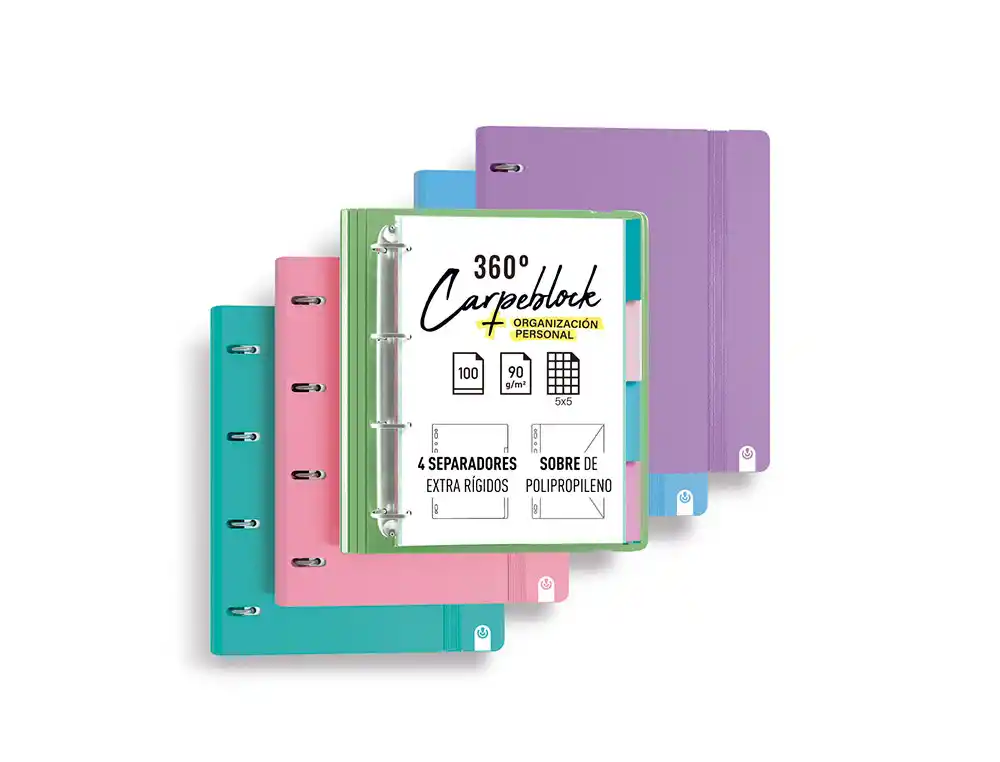 [167617] Carpeta 4 anillas de 35 mm carchivo din a4 polipropileno con recambio soft foam style