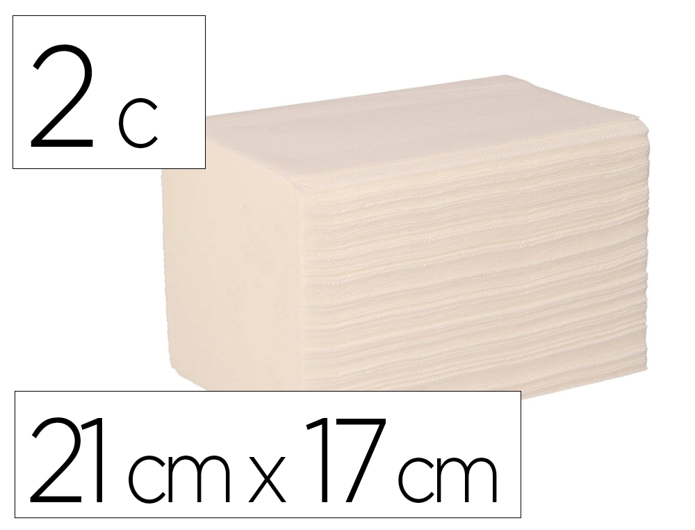 [167422] Servilleta bunzl greensource celulosa blanca plegado zig-zag 2 capas 21x17 cm caja de 9000 unidades