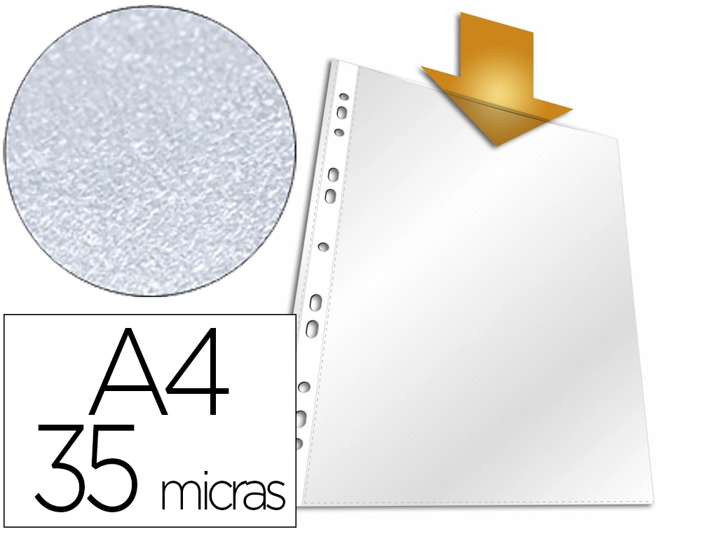 [167390] Funda multitaladro durable standard din a4 polipropileno 35 mc bolsa de 100 unidades