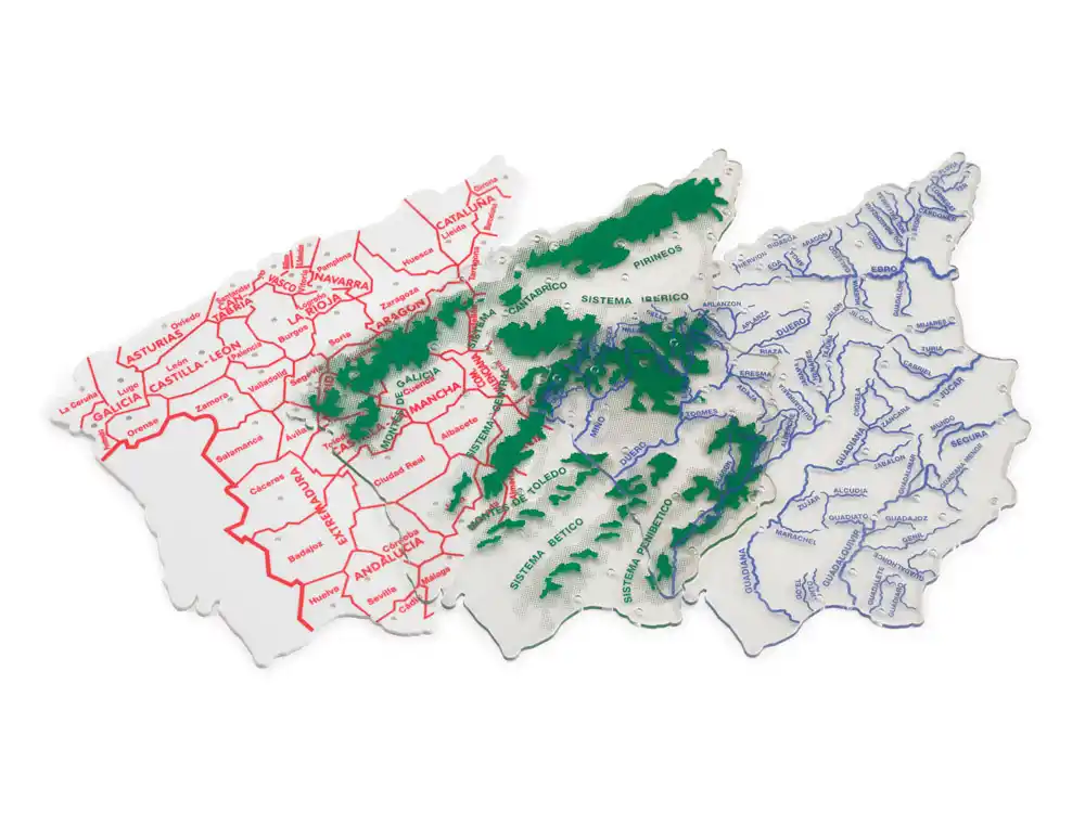 [167333] Plantilla faibo mapa españa 15x12,5 cm bolsa de 3 unidades 100% reciclable