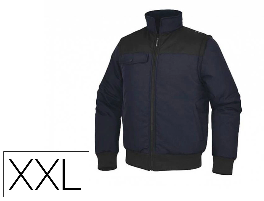 [166804] Chaleco deltaplus multibolsillos con cremallera y mangas desmontables 80% poliester 20% algodon talla