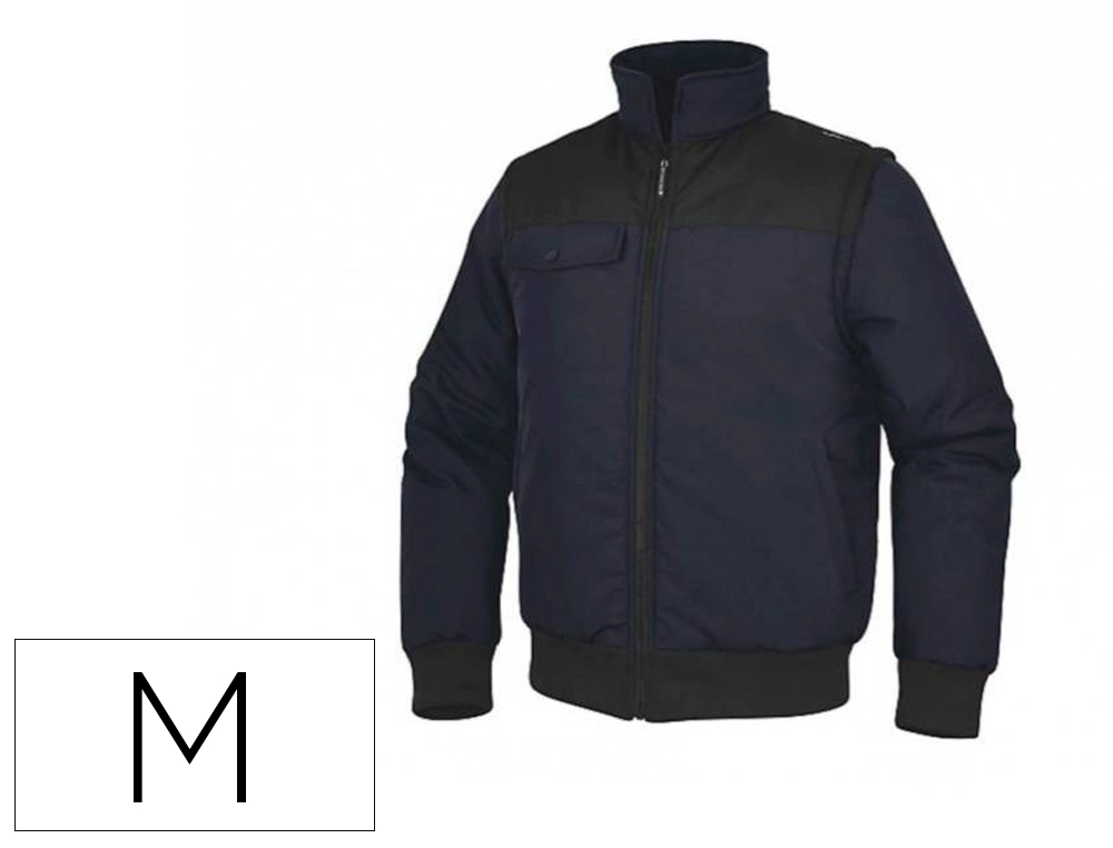 [166802] Chaleco deltaplus multibolsillos con cremallera y mangas desmontables 80% poliester 20% algodon talla m