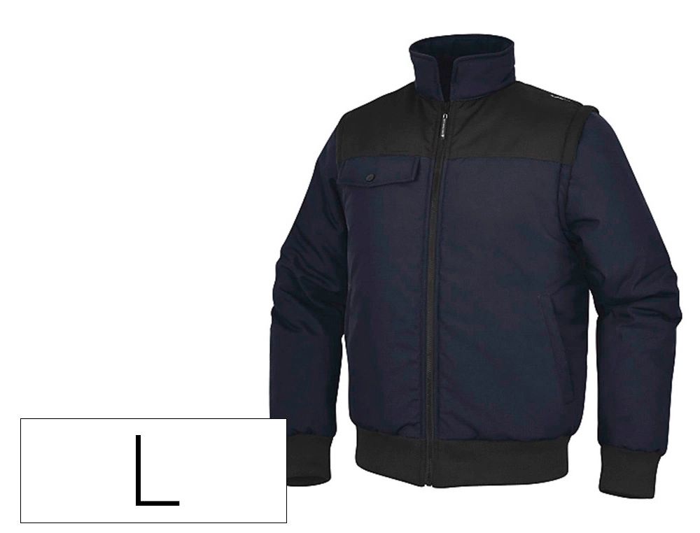 [166800] Chaleco deltaplus multibolsillos con cremallera y mangas desmontables 80% poliester 20% algodon talla l