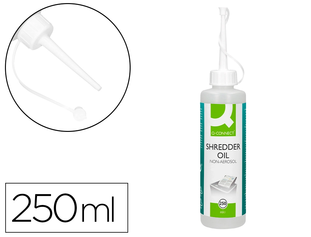 [166380] Aceite lubricante q-connect para destructora de documentos bote de 250 ml