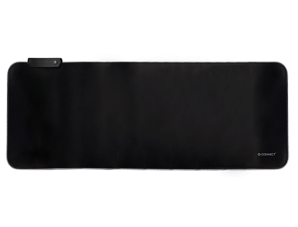 Alfombrilla para raton q-connect xxl iluminacion led conexion usb color negro 800x300x4 mm