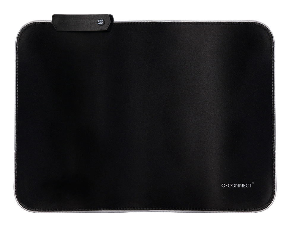 Alfombrilla para raton q-connect iluminacion led conexion usb color negro 350x250x3 mm