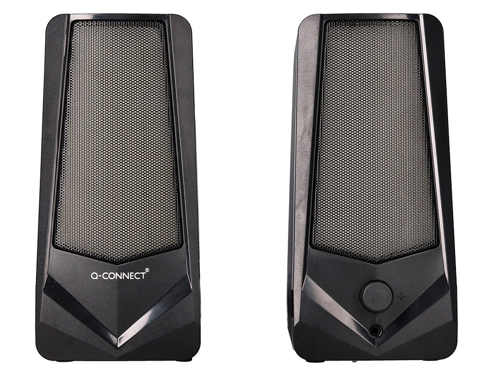 Altavoces q-connect bluetooth con iluminación rgb pot encia maxima 2x3w control de volumen color negro