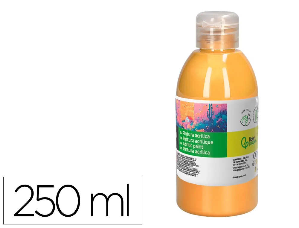 Pintura acrilica liderpapel bote de 250 ml carne
