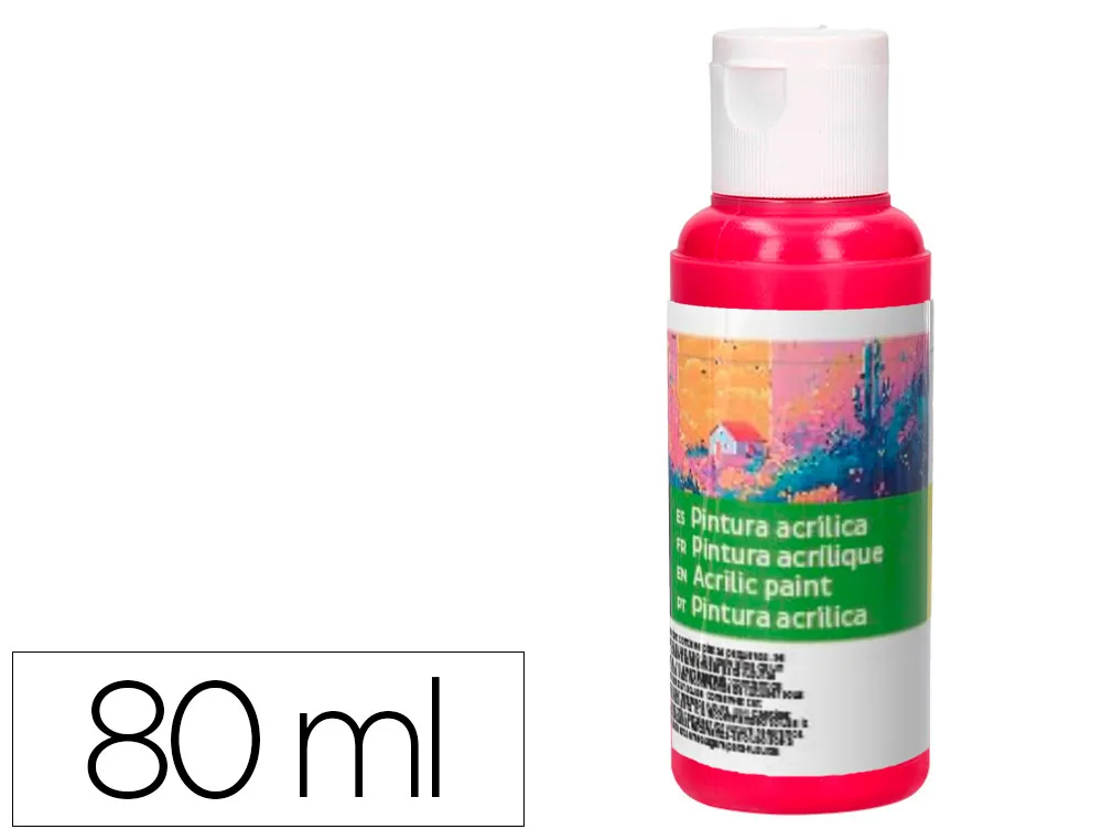 Pintura acrilica liderpapel bote de 80 ml magenta