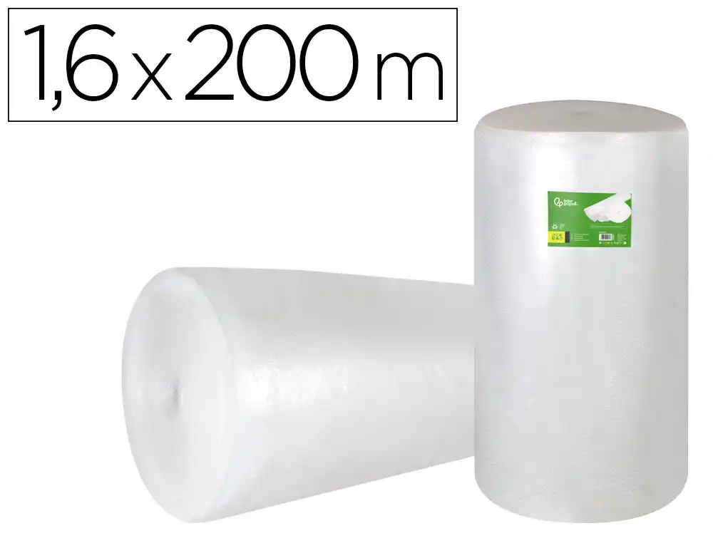 [166171] Plastico burbuja liderpapel ecouse 1,60x200m 30% de plastico reciclado
