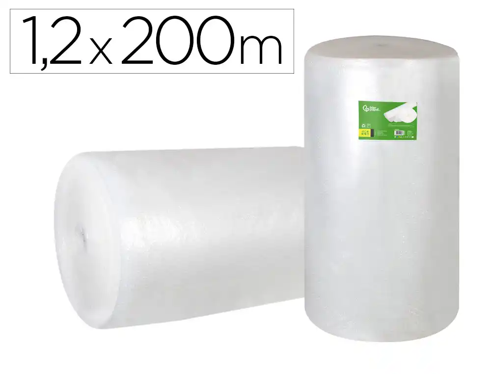 [166170] Plastico burbuja liderpapel ecouse 1.20x200m 30% de plastico reciclado