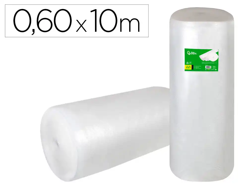 [166165] Plastico burbuja liderpapel ecouse 0.60x10m 30% de plastico reciclado