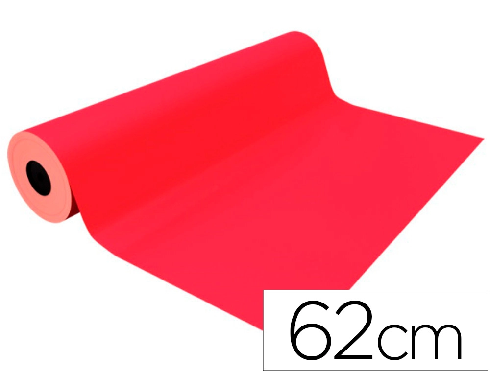 [166110] Papel de regalo basika metalizado rojo bobina ancho 62 cm longitud 80 m