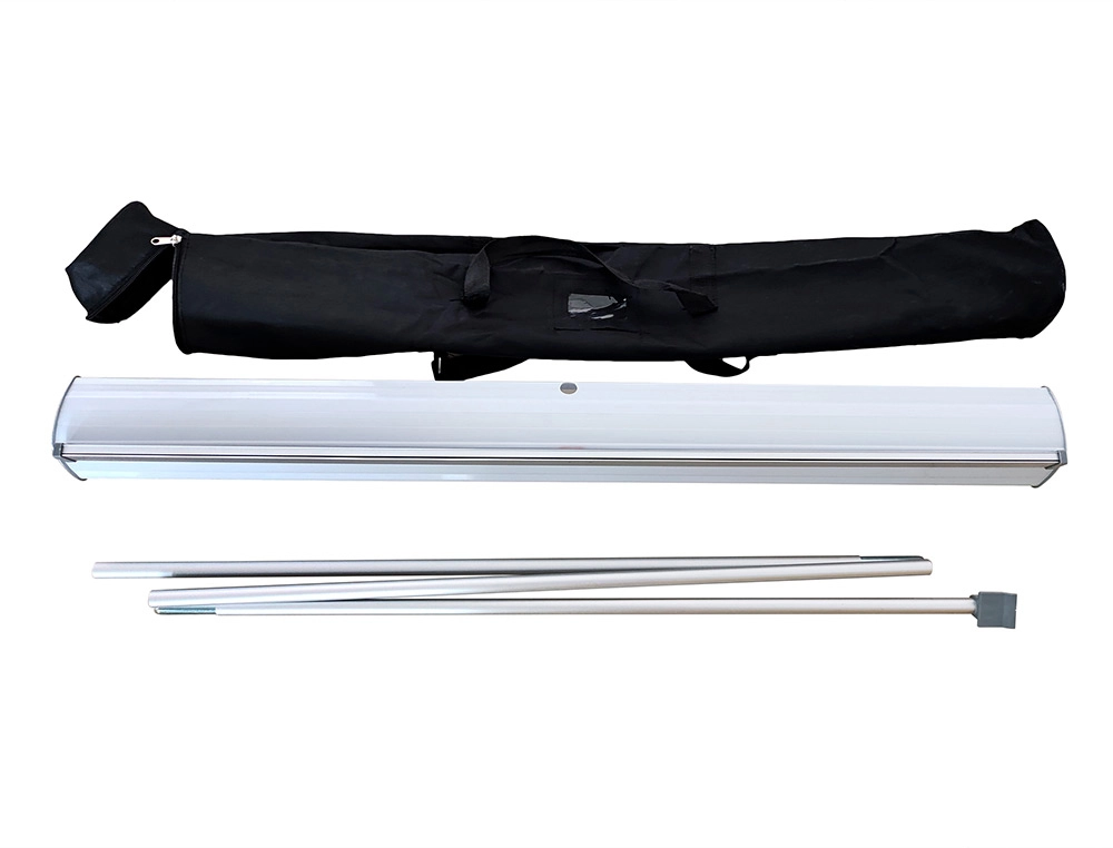 [165734] Display enrollable yosan roll up aluminio 1 cara ancho 85 cm altura 200 cm