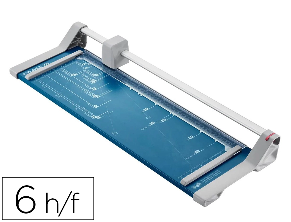 [165479] Cizalla de rodillo dahle 508 con base metalica din a3 capacidad de corte 6 hojas