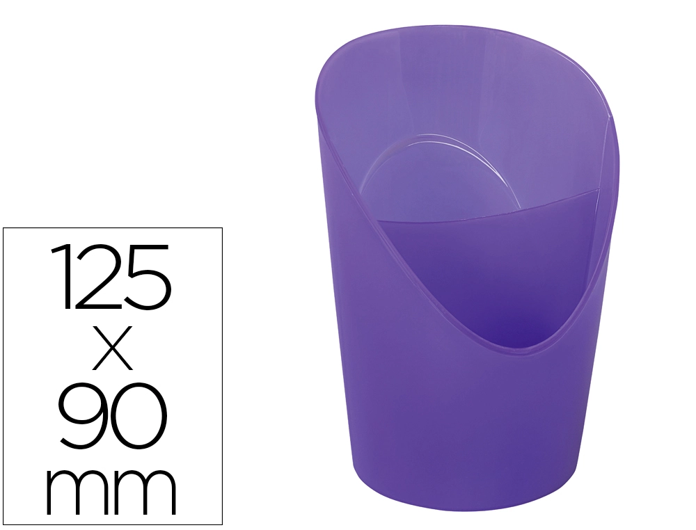 [164639] Cubilete portalapices esselte lavanda translucido plastico colour breeze redondo diametro 90 mm alto 125 mm