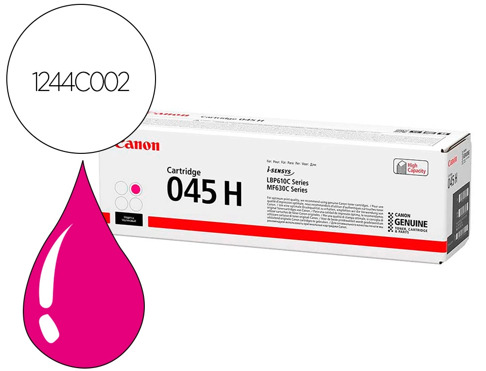 [163648] Toner canon 045 h i-sensys lbp611 / lbp613 magenta 2200 paginas