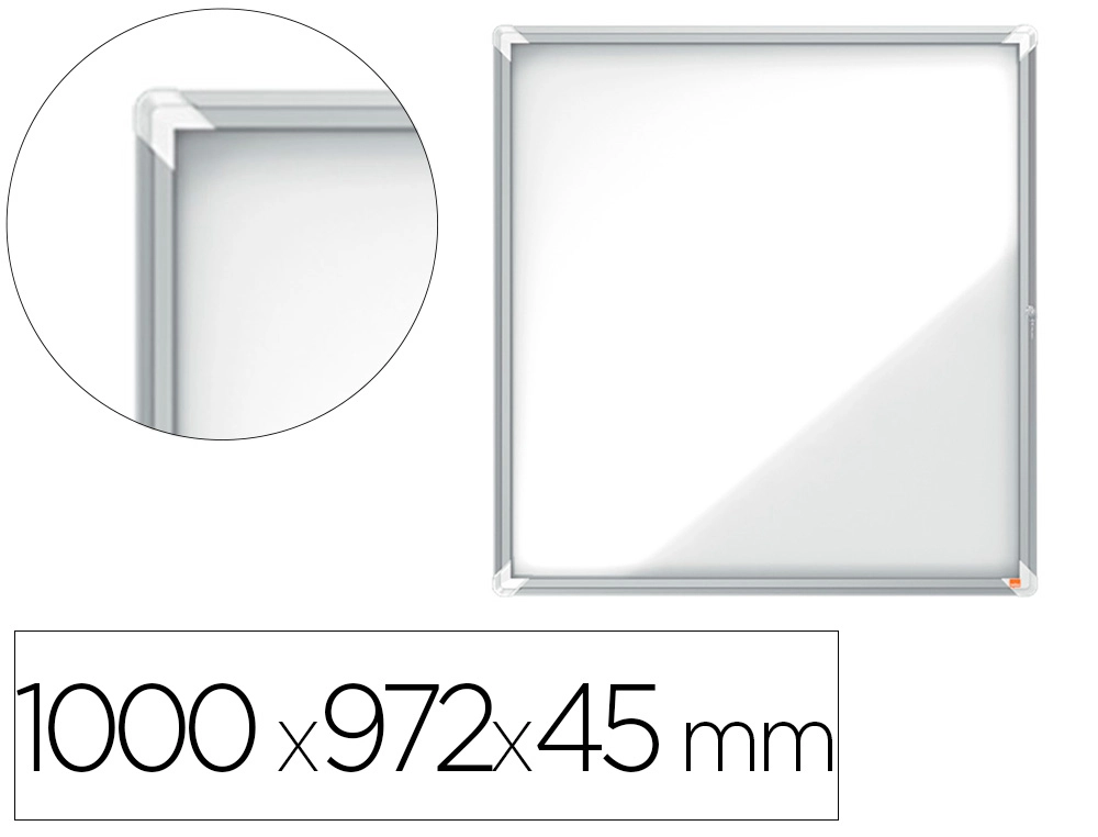 [163250] Vitrina de anuncios nobo premium plus magnetica de exterior 12 x din a4 1000x972x45 mm