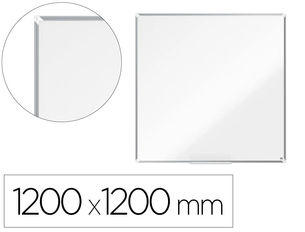 Pizarra blanca nobo premium plus melamina 1200x1200 mm
