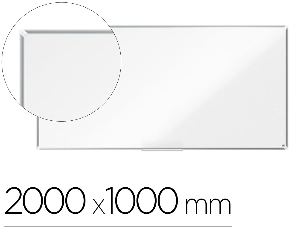 Pizarra blanca nobo premium plus acero vitrificado magnetica 200x100 cm