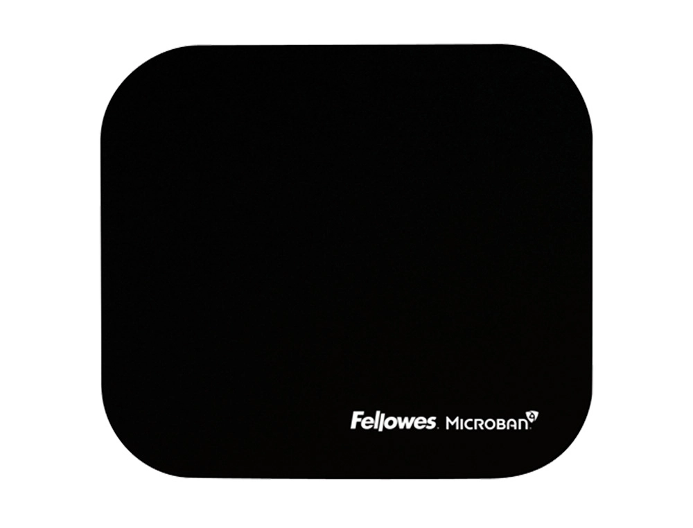 Alfombrilla para raton fellowes con proteccion microban color negro 226x192x3 mm