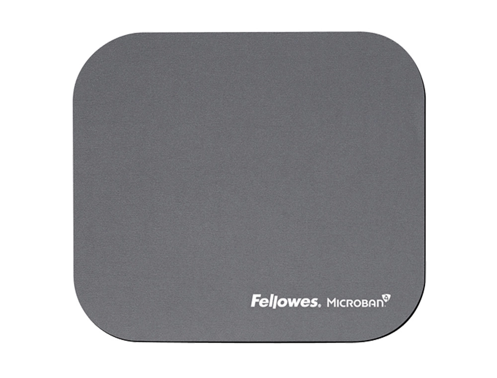 Alfombrilla para raton fellowes con proteccion microban color gris 226x192x3 mm