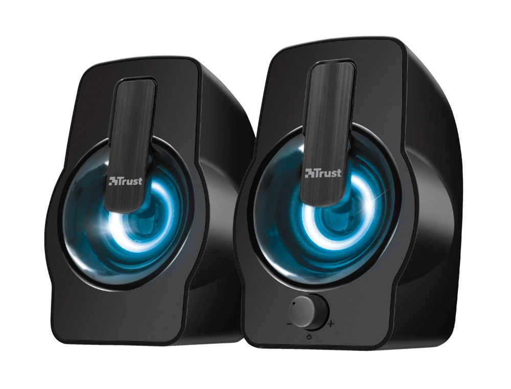 Altavoces trust gemi 2.0 potencia maxima 12w iluminacion led control de volumen y conexion