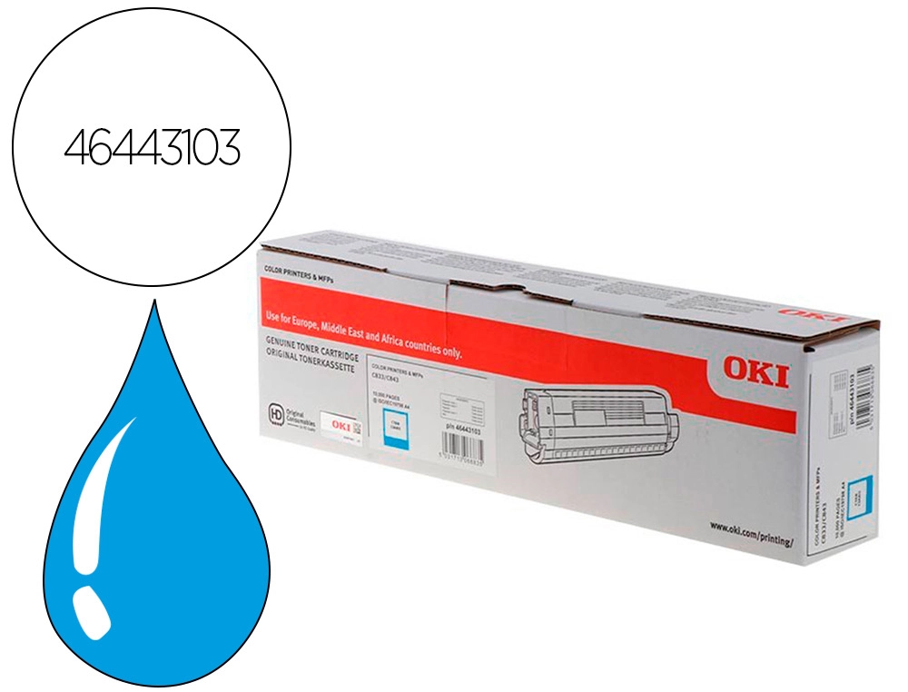 Toner oki laser 46443103 c833 / c843 cian 10000 paginas