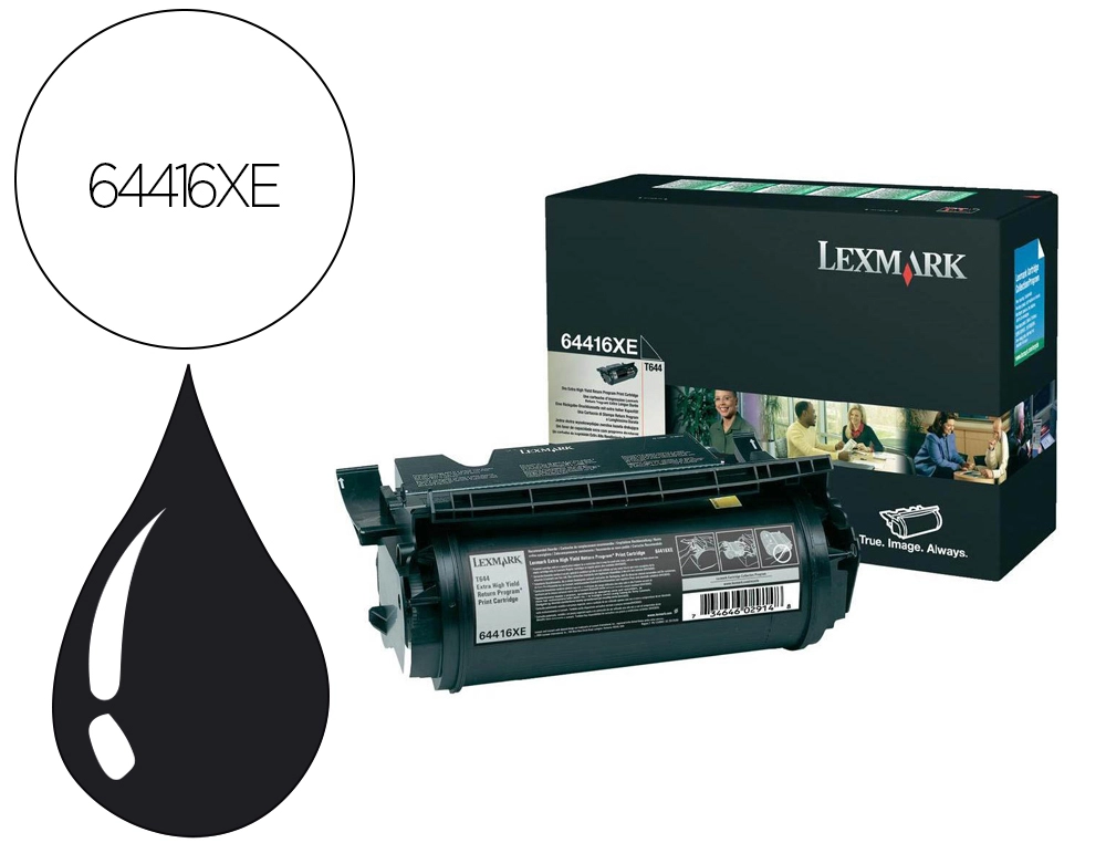 [162629] Toner lexmark laser t644 64416xe negro 32000 paginas
