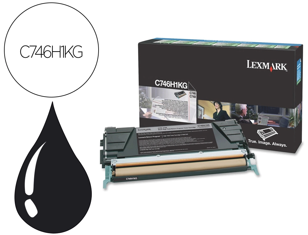 [162627] Toner lexmark laser c746h1kg c746 / c748 negro 12000 paginas