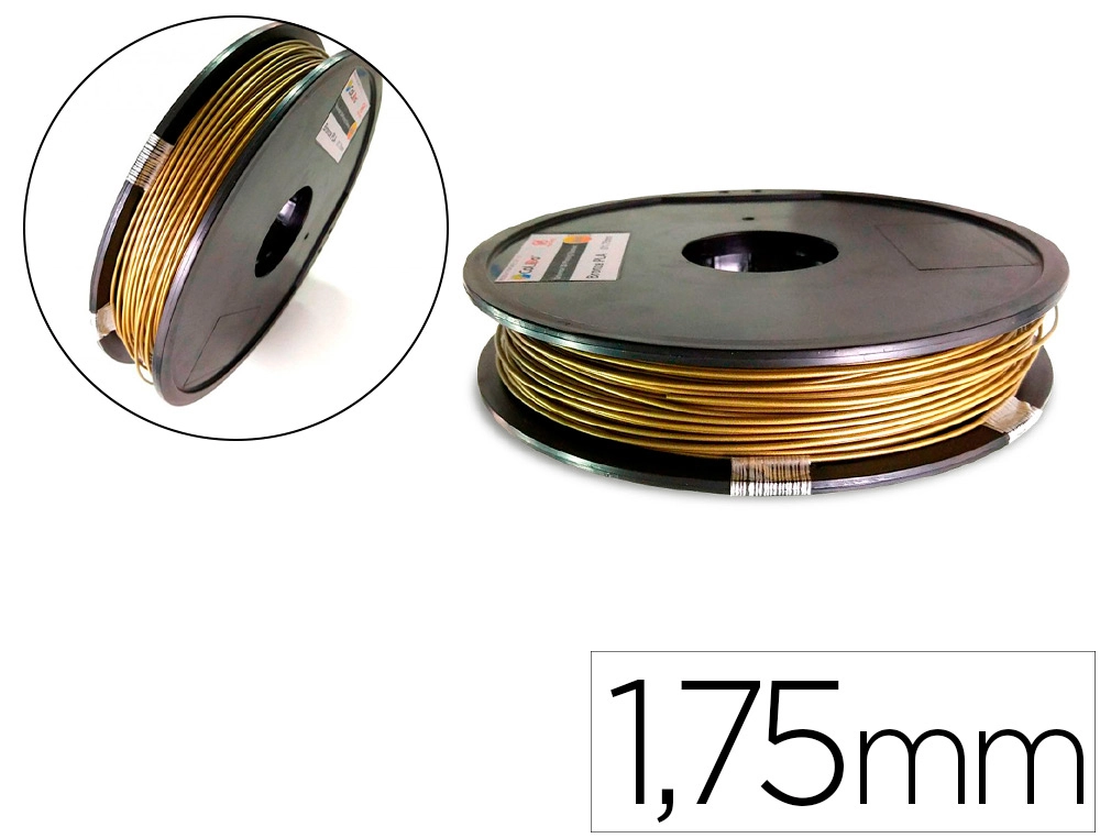 [162237] Filamento 3d colido pla 1,75 mm 0,5 kg bronce