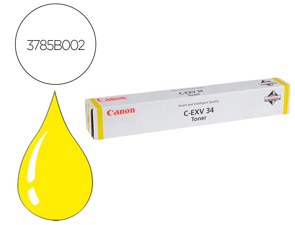 Toner canon exv34y / irc2020 irc2025 amarillo