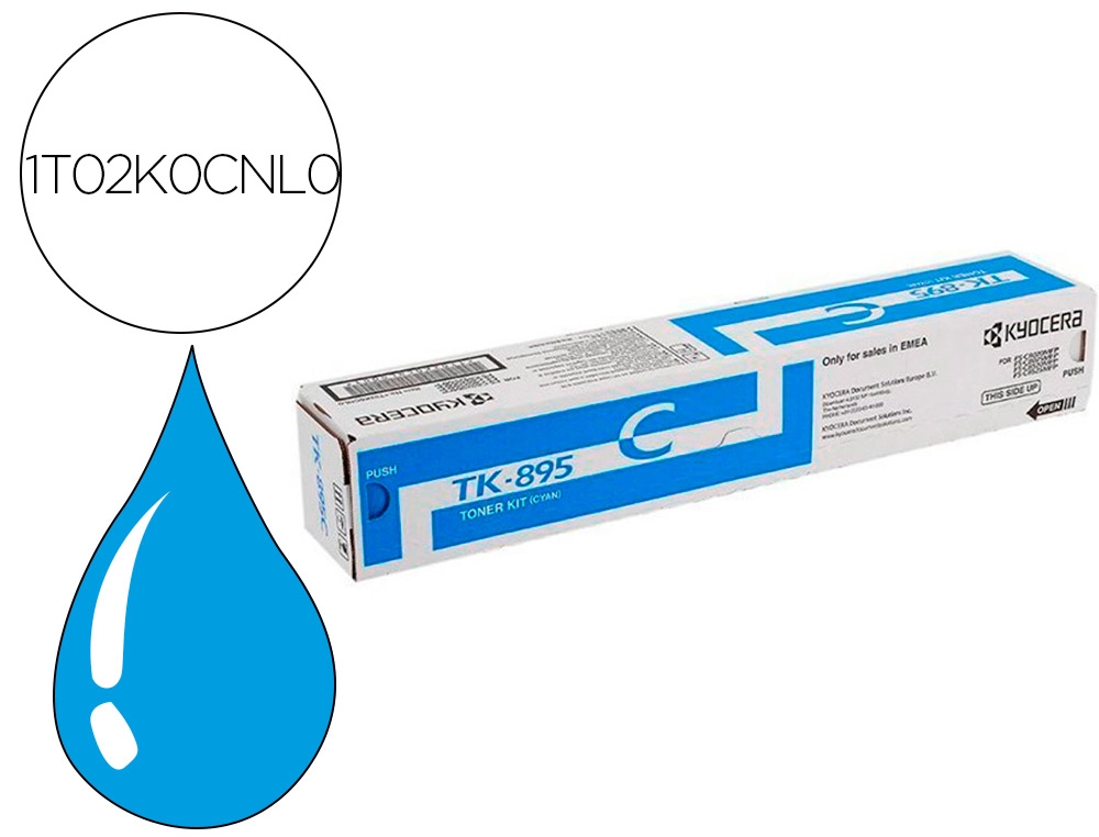Toner kyocera -mita tk895c fsc-8020mcp / 8025mcp / c8520 / c8525 laser cian tk895c