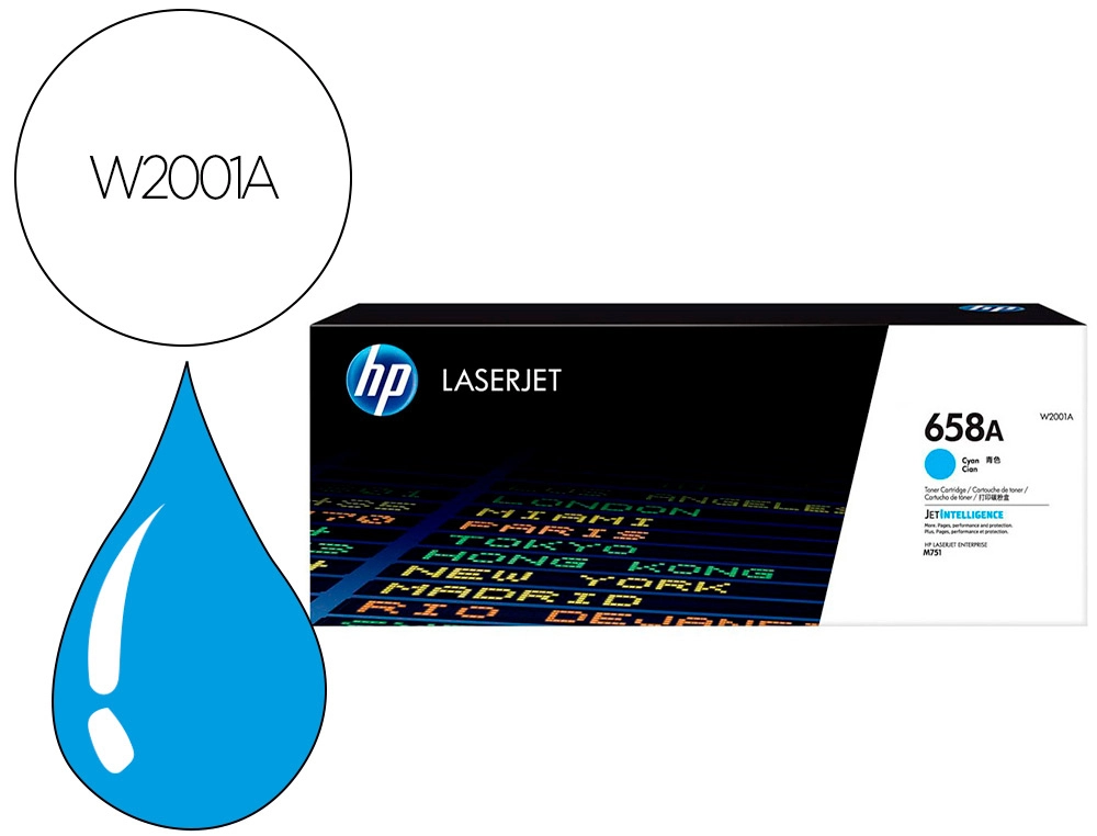 Toner hp 658a enterprise m751 cian 6000 paginas