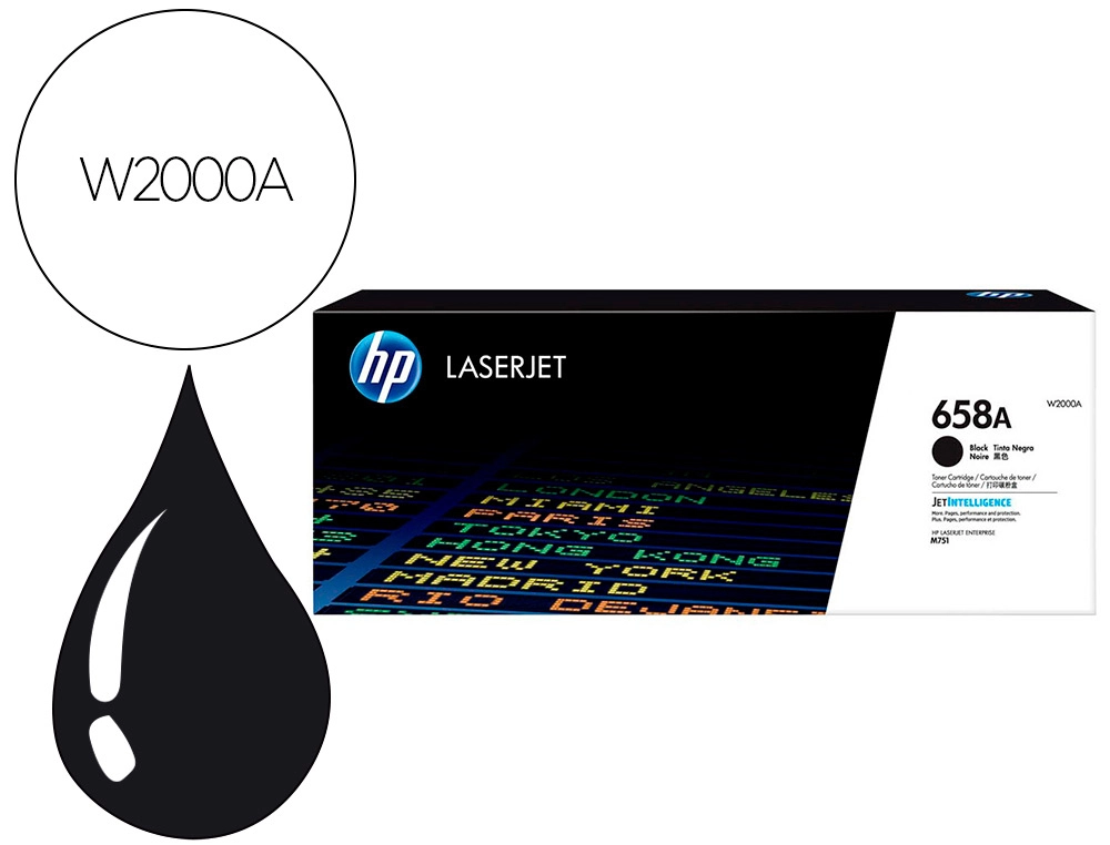 Toner hp 658a enterprise m751 negro 7000 paginas