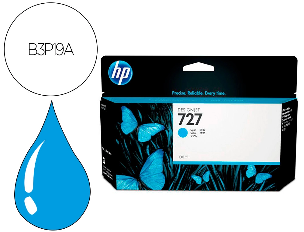 Ink-jet hp designjet t920/t1500 n 727 cian alta/1000 paginas