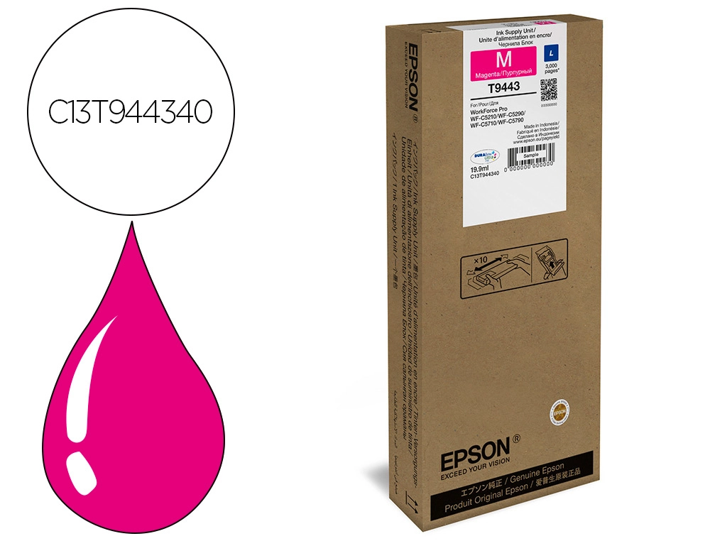 Ink-jet epson wf-c5xxx series ink l magentaá 3000