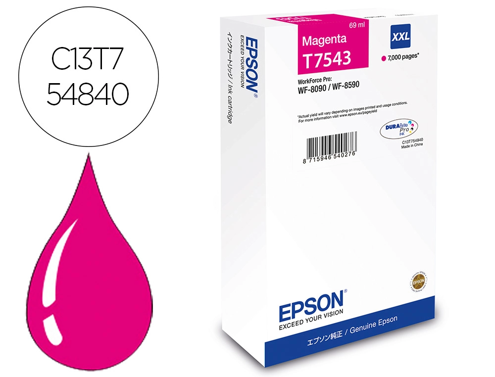 Ink-jet epson magenta xxl 7000p wf-8x90