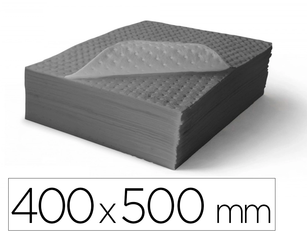 Alfombrilla mantenimiento faru absorbente de fluidos 400x500 mm caja de 200 unidades